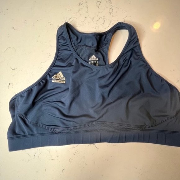 Adidas Women's Plus Size Sports Bra Navy Stretchy Athletic Wear Sz XXXL - Picture 1 of 5